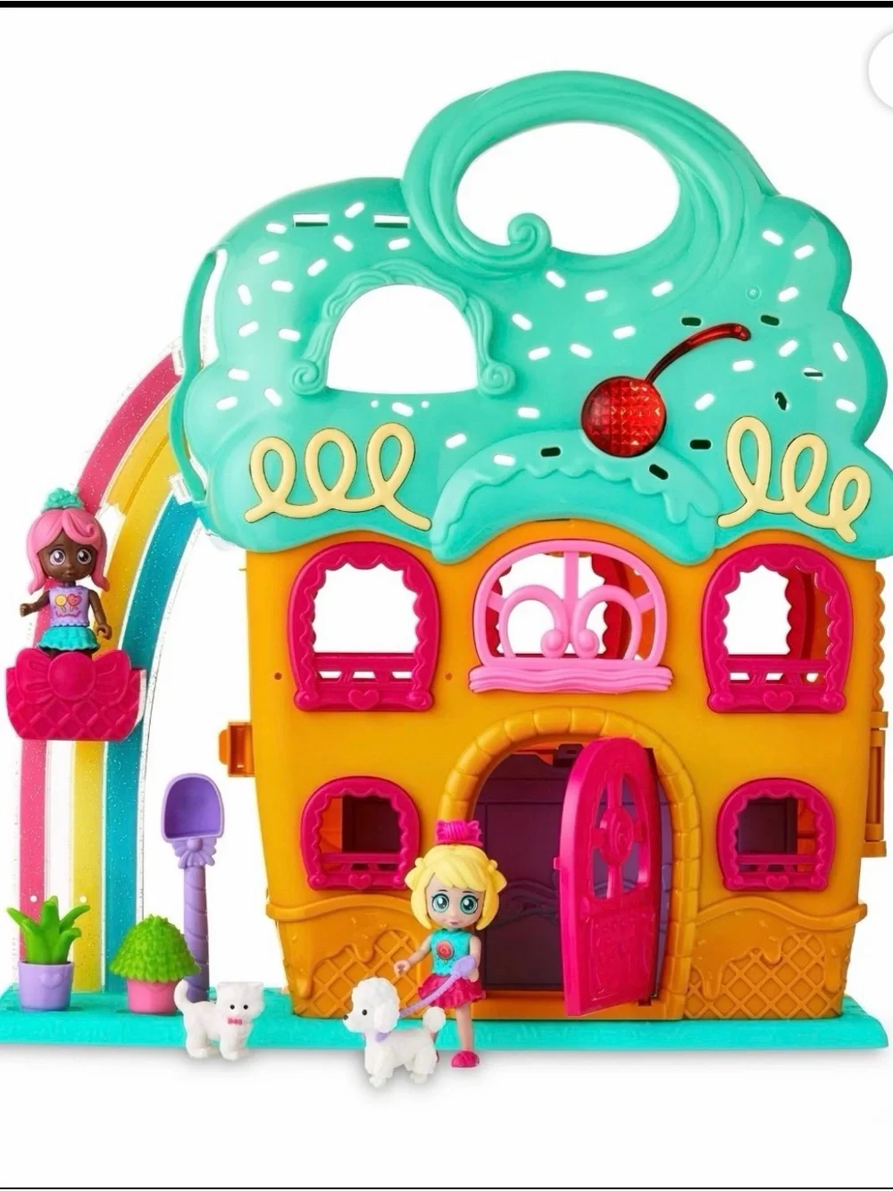 Colorful Kids Playhouse Carry Toy - Mint, Yellow & Pink